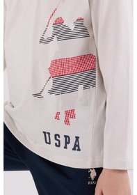 Resim U.S. Polo Assn. U.s. Polo Assn 2226 Uzun Kol Erkek Çocuk Pijama Eşofman Takımı Taş 