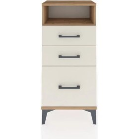 Resim Arges Komodin Tek Raflı 3 Çekmeceli 44X30X96 Çam-Aytaşı 