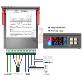 Resim Isi ve Nem Kontrol Sht2000 Ac220V Led Dijital Ekran 