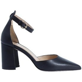 Resim Poletto Hakiki Deri Sıyah-altın Ayakkabı Stiletto 9839 60 V2-2421 Siyah 