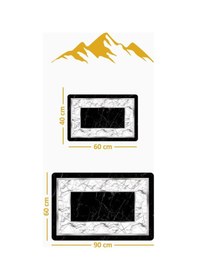 Resim Yıkanabilir Kaymaz Tabanlı Modern Desenli 2'li Banyo Paspas Takımı Bps0021 Renkli 