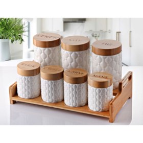 Resim TTT 7'li Bambu Kapak Standlı Baharat Seti Model 2 