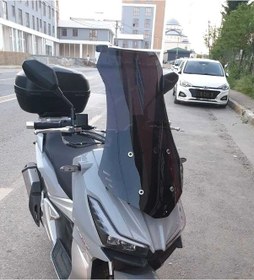 Resim Motocam Motolüx Wow 150 Ön Cam 2023-2026 Model 65cm Siyah Renkli 4mm Orta Boylu 