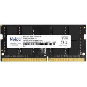 Resim Netac Basic Ntb 16gb 2666mhz Ddr4 Laptop Ram Ntbsd4n26sp-16 