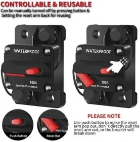 Resim Universal Obus Karavan Dc Sigorta 40A Waterproof Otomatik Sigorta 