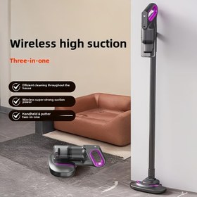 Resim 3-in-1 Kablosuz Yüksek Emişli El Tipi Elektrikli Süpürge - Verimli Kuru ve Islak Temizlik, Kir-Filteri, Ergonomik Tasarım, Ev Kullanımı İçin Temel Ev Temizliği, Modern Elektrikli Süpürge Tasarımı, Kompakt Depolama, Elektrikli Süpürge 