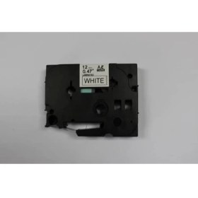 Resim Brother P Touch Tz Tape 12Tze231 Beyaz Etikete Siyah 12Mm 8M 