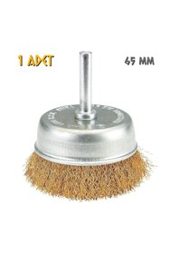 Resim Sgs Pimli Çelik Tel Fırça - Saçaklı Çanak - 65 mm. - 1 Adet 