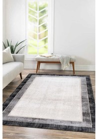 Resim Lynosse Siyah Fildişi Halı Yumuşak Oturma Odası Salon Çocuk Odası Siyah 