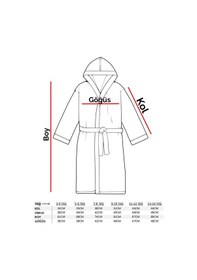 Resim Varol Bambu Nakışlı Çocuk Bornozu - M.craft LİLA 