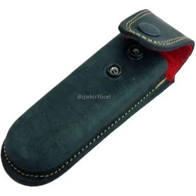 Resim İsmiyle Al Hakiki Deri Çakı Kılıfı No:5 - 15 Cm, Kemerlikli 
