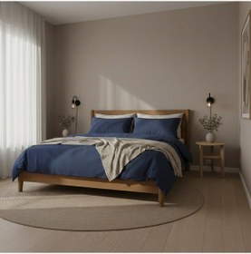 Resim Prime Sleeks Harmony %100 Pamuk Çift Kişilik Nevresim Takımı, Lacivert Lacivert 