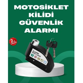 Resim İlk El Grup Motosiklet Scooter Bisiklet Tekerlek Disk Kilidi Alarmlı Güvenlik 