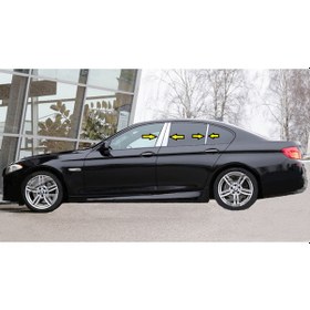 Resim Bmw 5 Serisi F10 2011-2016 Krom Kapı Direk Aksesuarı 6 Parça Pçlk 