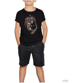 Resim Ninja Turtles Casey Jones Siyah Çocuk Tişört Siyah 