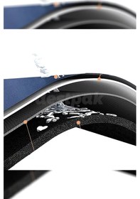 Resim 40x60 Ekstra Kalın Siyah Gümüş Kaymaz Banyo Paspası - Ultra Siyah - Gri 