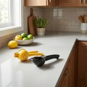 Resim Esmo Home Amberhaus Pratik Metal Limon Sıkacağı | Ergonomik Narenciye Sıkacağı (Sarı) 