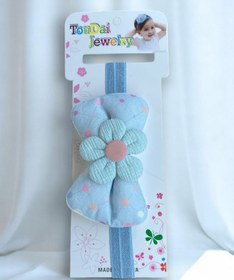 Resim MUTENA Yumuşak Stil İnce Bağlamalı Çiçek Model Puantiyeli Bebek Saç Bandanası - Bebek Saç Bandanası 