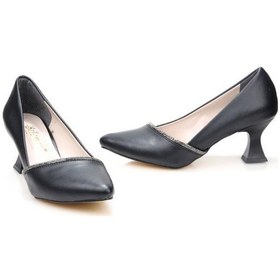 Resim Papuçcity Blnr 03168 6 Cm Topuklu Kadın Stiletto Ayakkabı siyah 