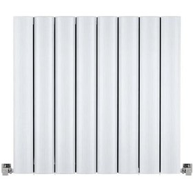 Resim 600mm x 555mm Amber Yüksek Isı Kapasiteli Dekoratif Yatay Beyaz Alüminyum Radyatör 