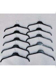 Resim 360 Adet - 43 Cm Elbise Askısı Siyah Renk Bir Koli Siyah 