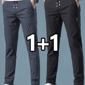 Resim 2 adet Ice Sliky Fiber Kumaş Erkek Hızlı Kuruyan Nefes Alabilir Jogger Pantolon - Yüksek Esneklikte Düz Paça, Bel İpi ve Yan Cepli, Her Mevsim İçin Outdoor Günlük Pantolon Yürüyüş, Antrenman, Tatil (Siyah & Lacivert), Koşu Pantolonları, Aktif Yaşam Tarzı, Esnek Malzeme, Spor Salonu Kullanıcıları için 