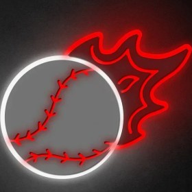 Resim Honey Concept Alevli Beyzbol Topu Neon LED 