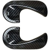 Resim Benz Smart 453 Fortwo Forfour 2015-2020 Aksesuarları İçin Karbon Fiber İç Kapı Kolu Tokası Dekoratif - Kaiyi 