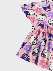 Resim Aliş Kids Kız Çocuk Pembe Sevimli Karakter Desenli Kolları Fırfırlı Kısa Kollu Şortlu Yazlık Pijama Tkımı 