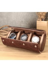 Resim Onywatch Doğal Deri Çoklu Saat Kutusu / Saat Rollu / Watch Box / Saat Kutusu / Watch Roll / Saat Kutuları 