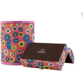 Resim Çiçek Desenli Deri Çöp Kutusu Seti, Şık ve Kullanışlı Ev Dekoru Seçeneği 