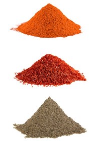 Resim İpek Değirmen Toz Karabiber Acı Toz Biber Süs Biber Süper Acı Baharat Set 3 x 100 G 