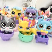 Resim LPS Köpekler 3'lü Küçük Hayvan Eylem Figürleri Aksesuarlarla - Sevimli Karışık Renkler (Pembe, Sarı, Mavi) Köpek ve Kedi Karakterleri, Dayanıklı Plastik Koleksiyon Oyuncakları Gösterim, Hayranlar İçin Hediyeler, Koleksiyon Figürleri, Canlı Karakter Tasarımları, Sağlam İnşaat 