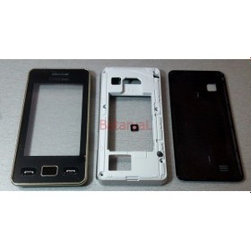 Resim Samsung S5260 Kasa Tuş Takımı Kapak Siyah Orta Kasa Y... 