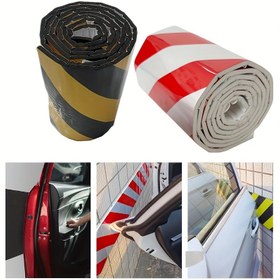 Resim 1 Rulo Kalınlaştırılmış ve Uzatılmış Kapı XPE Yansıtıcı Anti-Çarpışma Köpük Etiket, Güçlü Yapışkan Arka, Garajlar, Bodrum Katları, Güvenlik Uyarısı, Yol, Tekne Iskelesi Uyarısı, Atölye Uyarısı, Kırmızı Beyaz/Sarı Siyah 20.07 cm X 0.64 cm X 78.8 İnç 