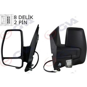 Resim Dış Dikiz Aynası Sag Transit Custom V362 12 Mekanik Desenli Sinyalli Konveks-205778 