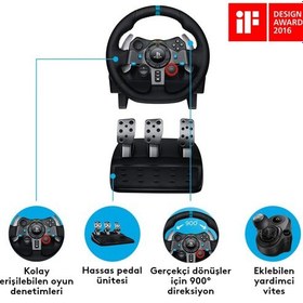 Resim Logitech G G29 Ps5, Ps4 ve Pc ile Uyumlu Driving Force Yarış Direksiyonu 