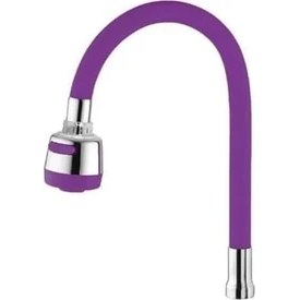 Resim Oynar Başlıklı Spiral Renkli Kubar Lavabo, Mutfak Esnek Musluk Borusu Silikon Musluk Başlığı 