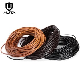 Resim WUTA 2/5 Metre %100 Hakiki Deri Kordon, Yuvarlak Halat 1.5-6Mm, Deri Kayış İpleri, Takı, Kolye, Bileklik, Dantel, El Sanatları Aracı İçin Dokuma Halat, Deri Sanat Malzemeleri, Sığır Derisi Şekilleri 