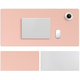 Resim Cbtx ZD02 Çift Taraflı Büyük PU Deri Klavye Mouse Pad 60 x 30 CM Pembe/Gümüş 