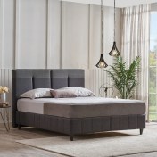 Resim Yataş Bedding Dream Line Baza Başlık Set - Koyu Gri, Antrasit 
