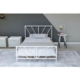 Resim Metalia Gm 228 Gözde Beyaz Tek Kişilik Karyola 90X190 