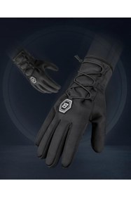 Resim Schulzz Rockbros Motosiklet Kayak Eldiveni Su Soğuk Rüzgar Geçirmez Dokunmatik Parmak Özellikli L 