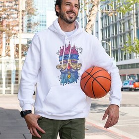 Resim Contrary Man Tasarımlı Kapşonlu Sweatshirt 