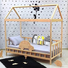 Resim Markaawm Montessori Yatak Luxury Arabalı Çocuk Karyola 90X190 