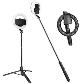 Resim Q05S 8"inç Ring Light Youtuber Tiktok Çekim Işıklı Telefon Tutucu Influencer Makyaj Işığı 