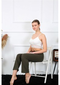 Resim Akbeniz Kadın Pamuklu Alt Pijama 27464 - L Haki 