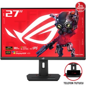 Resim ASUS ROG STRIX XG27ACS 27 HDR400 GAMING 2K FASTIPS G-SYNC 2560x1440 1MS 180HZ DP HDM IUSB 3YIL PIVOT 