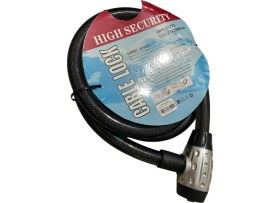 Resim Tvr Motosiklet Halat Kilit Anahtarlı 25 mm 200 cm Siyah 