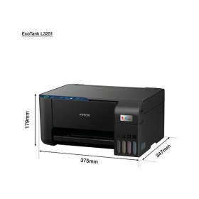 Resim Epson Ecotank L3251 Yaz+Tara+Fot+Wi-Fi Direct Tanklı Yazıcı Mürekkep (C11CJ67406) (Muadil Mürekkepli) 